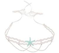 UPKOCH Collar Corto de Estrella de Mar para Mujer Gargantilla Bohemia de Cadena Joyería Playera para Vacaciones y Cosplay de Accesorio de Clavícula Color Dorado