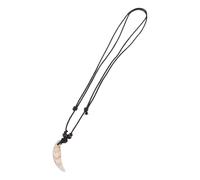 UPKOCH Collar de Imitación de Diente Postizo y Colgante Acrílico Retro para Hombre, Collar Trenzado Tribal, Color Beige Diseño Único, Joyería Masculina para Uso Diario y Fiestas, Tamaño
