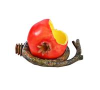 UPKOCH Comedero para Pájaros de Plástico Ecológico con Diseño Simulación Granada y Rama Base y Soporte para Jaula Resistente y Fácil de Limpiar para y Aves Pequeñas