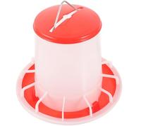 UPKOCH Comedero para Pollitos y Pollos Colgante Resistente Al Sol De Plástico, 3 Kg Capacidad, Tapa Protectora, Adecuado para Aves De Corral Exteriores