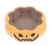 UPKOCH Comedero para Reptiles de Resina en Forma de Calabaza Naranja, Cuenco Estable y Seguro para Tortugas y Geckos en Terrario o Escritorio