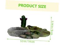 UPKOCH Comedero para Reptiles y Tortugas de Resina Duradero Resistente y Estable Recipiente Pequeño para Agua y Alimento Fácil de Limpiar para Geckos y Anfibios Acuario o