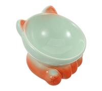 UPKOCH Comederos para Mascotas Platos Elevados De Cerámica Y Porcelana - Comederos Elevados E Inclinados para Gatos con Base Antideslizante para Comer Mejor - Artículos para Mascotas