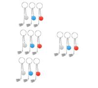 UPKOCH Con Colgantes De Bola Y Clubes Accesorios Decorativos Para Claves Para Fiestas De Cumpleaños Y Del Golf Blanco Azul Rojo 3 Piezas X 4