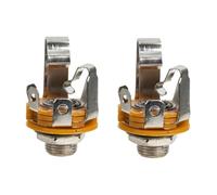 UPKOCH Conectores De Guitarra Tipo Soldadura 6,35 Mm Estéreo Jack, Accesorios Eléctrico y Micrófono, 2 Unidades Metal Duradero Para Reemplazo En Instrumentos Musicales