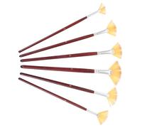 UPKOCH Conjunto de 6 Pinceles de Abanico para Pintura Diseño Innovador y Mango de Madera, Flexibles para Acuarela y Decoración, Adecuado para Obsequio o Pintura Artística