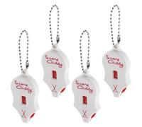 UPKOCH Contador de Golpes de Golf Portátil Mini Ratón, Marcador Manual Blanco con Números Rojos, Pack 4 Unidades para Torneos, Entrenamiento y Competición Deportiva