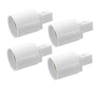 UPKOCH Convertidor de Portalámparas G24d a E27 de 2 Pines, Juego de 4 Adaptadores Material Pbt Resistente para Uso en Iluminación de Hogar y Oficina