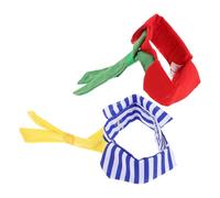 UPKOCH Corbatas para Pájaros 2 Piezas Rojo y Rayas para Loros y Mascotas Pequeñas Accesorio de Collar Suave y Seguro Decoración para Fotos y Fiestas Ajuste Medio Adaptable