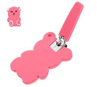 UPKOCH Cortaúñas Para Ñiño Diseño De Osito Rosa, Acero Al Carbono y Silicona Antideslizante, Seguro y Ergonómico Para Recién Nacidos, Cuidado Delicado De Uñas Infantiles, Herramienta Para Padres