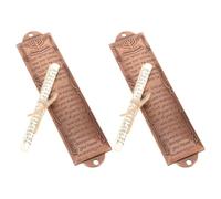 UPKOCH de Mezuzá y Simbología Hebrea con Pergaminos de Aleación de 2 Piezas Diseño Elegante para Religiosa para Bodas y del Hogar