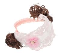 UPKOCH Diadema de Encaje para Niña Niña Recién Nacida Diseño Adorable con Flor Princesa Banda Suave y Elástica para Fotografía Infantil