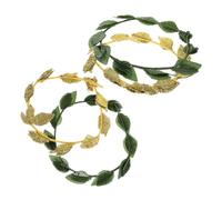 UPKOCH Diadema de Mascarada y Tocado de Hojas Doradas y Verdes, Accesorio Ligero de Cosplay para Mujer, Adecuado para Fiestas, Bodas y Eventos Temáticos, 4 Piezas