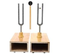 UPKOCH Diapasones Para Experimentos Físicos Diapasón Resonante Con Base De Madera Martillo Incluido Diapasón Didáctico Para Clases De Física