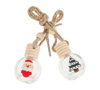 UPKOCH Difusores de Coche Reutilizables 2 Piezas Botellas Vacías de Perfume para Colgar Frascos de Aromaterapia Recargables Diseño Navideño de Santa Claus y Árbol de Navidad