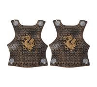 UPKOCH Disfraz de Armadura de Soldado Romano para niños (2 Piezas) - Armadura Medieval para niños - Accesorios de plástico para disfrazarse de Caballero táctico para Halloween, Juegos de rol y