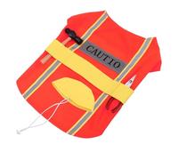 UPKOCH Disfraz de Ingeniero para Mascotas con Chaleco Naranja Ajustable Gorro Incluido Talla S para Perros de 2 a 3 Kg Adecuado para Halloween y Fiestas Temáticas