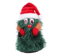 UPKOCH Electric Rotating Christmas Tree Plush Toy Low Noise Holiday Decoration For Living Rooms and Bedrooms Interactive Xmas Ornament For Family Gatherings Battery Not Included