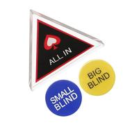 UPKOCH Fichas de Poker Doble Cara y Botón Dealer Juego de Cartas Accesorios para Partidas y Torneos con Marcadores Big Blind Small Blind y All-in Plástico para Blackjack y Poker