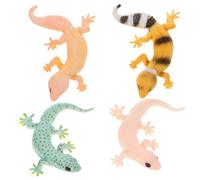 UPKOCH Figura de Lagarto de Simulación Realista 4 Piezas Juguete Educativo para Niños de Reptil Decoración de Escritorio Adorno de Lagarto Artificial