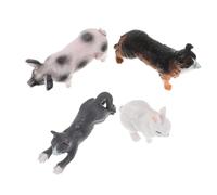 UPKOCH Figuras de Animales de Granja Realistas 4 Piezas de Plástico para Juegos Infantiles Decoración de Fiestas Navideñas y Pasteles de Pascua Juguetes Educativos para Pequeños