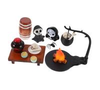 UPKOCH Figuras Miniaturas Halloween con Calaveras y Segadores Colgantes Decoración Realista para Casas de Muñecas y Jardines de Hadas Accesorios y Duraderos para Temáticos
