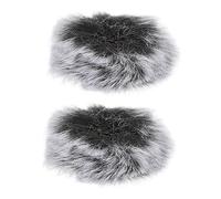 UPKOCH Funda Protectora para Micrófono Lavalier de Felpa a Prueba de Viento y Salpicaduras, Color Gris Oscuro, 2 Piezas, Cubierta Antiviento Flexible Compatible para Uso en Exteriores E