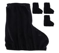 UPKOCH Fundas Protectoras para Botas de Patinaje sobre Hielo de Terciopelo Negro sin Brillo Tamaño Pequeño Elásticas y Duraderas 2 Pares Accesorios Adultos Ideales para Hockey y