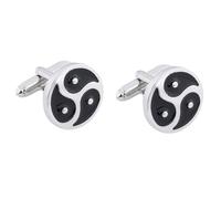 UPKOCH Gemelos Tai Chi para Hombre de Aleación Hebilla Redonda para Puños de Camisa 1 Par Accesorios Masculinos para Eventos Formales y Casuales