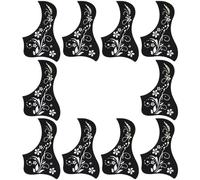 UPKOCH Golpeadores para Guitarra Acústica de Pvc Negro Diseño Delicado, Fácil de Instalar y Compatible Universalmente, Pack de 10 Piezas para Protección Antirayaduras