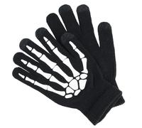 UPKOCH Guantes de Ciclismo Unisex Talla Única Diseño de Esqueleto Fluorescente Que Brilla Oscuridad Tejidos Cálidos para Ciclismo Nocturno y Actividades al Aire Libre Ideales para