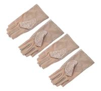 UPKOCH Guantes de Conducción Profesionales para Mujer, Protección Solar UV, Medio Dedo, 2 Pares, Algodón Fino Transpirable, Talla Única, Accesorio para Ciclismo y Exteriores