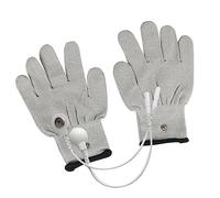 UPKOCH Guantes Electrolíticos De Fibra y Nailon Blancos m Con Línea De Conversión, Guantes De Masaje Para Manos Con Función Terapéutica, Equipo De Rehabilitación Para Uso Spa y Terapia Eléctrica