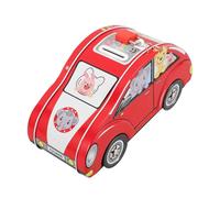 UPKOCH Hucha Infantil Metálica con Cerradura Caja de Ahorros Rodante Forma de Coche para Diseño Divertido para Enseñar Ahorro y Responsabilidad Financiera