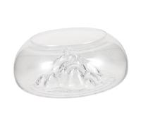 UPKOCH Iceberg Interior Tanque Acuario Pecera Redondo Cuenco De Terrario Cazón Simple Transparente Vidrio