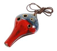UPKOCH Instrumento de Viento Portátil Color Aleatorio Sonido Maravilloso de 6 Agujeros Ocarina de Cerámica Tono Medio C para Principiantes Adecuado para Aprendizaje