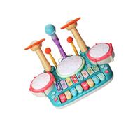 UPKOCH Instrumentos Musicales para Batería Electrónica Multifuncional con Teclado y Micrófono Juguete Educativo para Estimular Musical y Juego Familiar