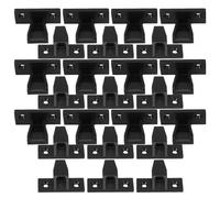UPKOCH Juego de 12 Clips de Plástico para Muebles Negros Soporte Ajustable para Instalación Rápida y Estabilidad en Estructuras Suspendidas y Estanterías Flotantes