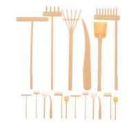 UPKOCH Juego De 3 Mini Rastrillos Zen para Arena Playa Jardín En Miniatura Pequeño Rastrillo De Mano Nivelador De Tierra Arena para Jardín Bricolaje