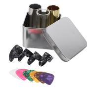 UPKOCH Juego de Barra Deslizante de Guitarra de Acero Inoxidable y Acrílico Portátil Funda para Dedos, Adecuado para Tocar Guitarra Acústica y Eléctrica