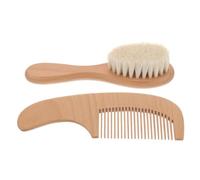 UPKOCH Juego De Cepillo Suave Para Ñiño y Peine Mango De Madera De Haya Para Recién Nacidos, Cuidado Delicado Del Cuero Cabelludo, Adecuado Para Baño y Exfoliación, Set Completo Para Padres Primerizos