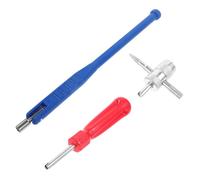 UPKOCH Juego de Herramientas para Válvulas de Neumáticos, Extractor y Desmontador de Núcleos de Válvula, Plástico Resistente y Aleación de Aluminio, Kit Reparación Neumáticos Coche