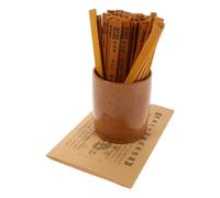 UPKOCH Juego de Varitas Chinas de Adivinación de Bambú 64 Hexagramas con Soporte de 10 CM Kit Educativo Portátil para Manual de I Ching Completo Accesorios Espirituales Budistas para