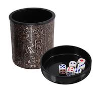 UPKOCH Juego Vaso De Dados Plástico para Fiestas Compacto y Ligero Color Egipcio Cubilete De Dados para Juegos De rol y Entretenimiento Accesorio Portátil para Jugadores