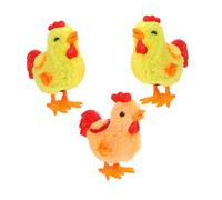 UPKOCH Juguete De Pollitos De Cuerda para Niños, Set De 3 Piezas Colores Aleatorios, Pollitos Saltarines De Peluche para Bebés y Fiestas, Divertido Juguete Infantil para Entretenimiento y Obsequio