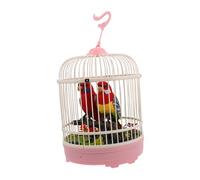 UPKOCH Juguete Jaula de Pájaros Realista con Sonido Activado por Voz de Aves Inducción para Decoración Creativa para Hogar y Oficina