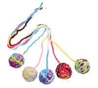 UPKOCH Juguetes para Gatos Campana De Lana Suave Multicolor, Pelota Ligera De 5 Piezas, Juego Interior para Gatitos Activos y Estimulantes