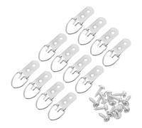 UPKOCH Kit Completo Juego de 30 Ganchos para Colgar Cuadros con Anilla en D de Hierro Plata con Instalación Estable para Proyectos DIY y Galerías de Arte