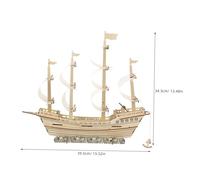 UPKOCH Kit de Maqueta de Barco de Madera Pre Cortada Ensamblable para Educativo Diy para Desarrollar Coordinación y Habilidades Manuales