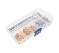 UPKOCH Kit de Ojales Metálicos Diseño Ligero y Resistente 100 Juegos de Aleación de 6mm Incluye Herramientas de Instalación y Caja de Almacenamiento para Bolsas y Cuero